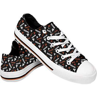 FOCO Women's University of Texas Low Top Repeat Print Canvas Shoes                                                              
