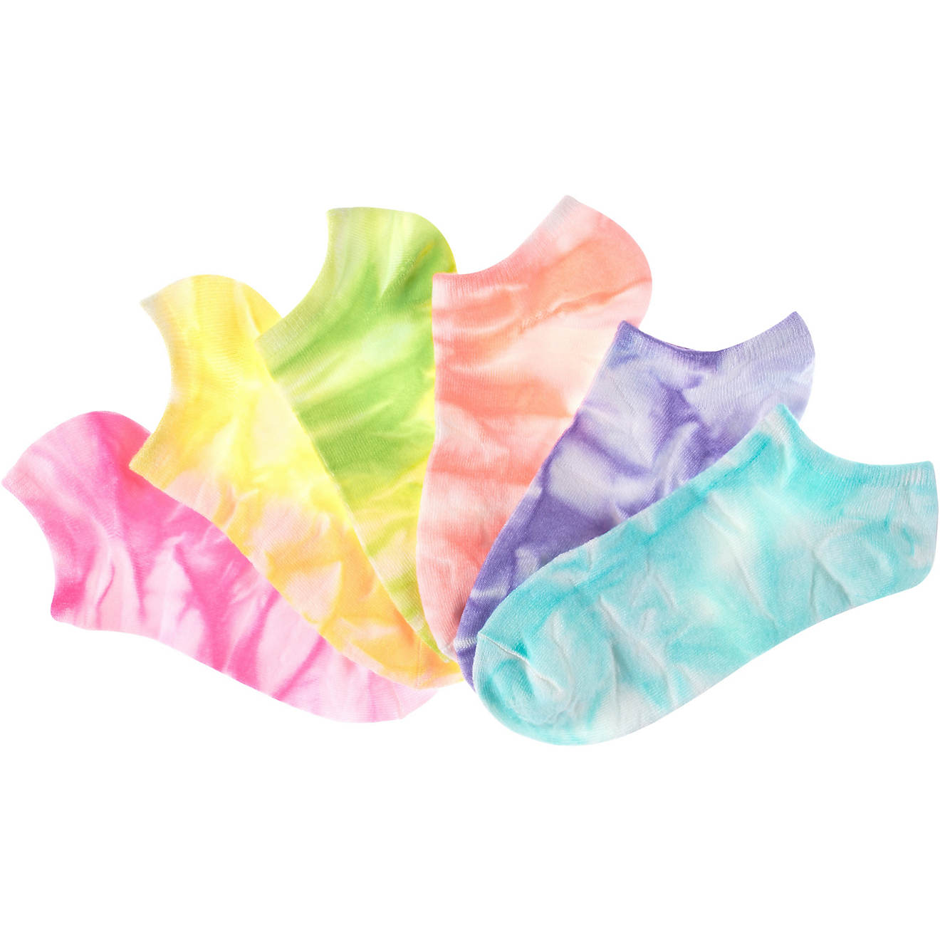 BCG Women's Tie-Dye No-Show Socks 6-Pack                                                                                         - view number 1