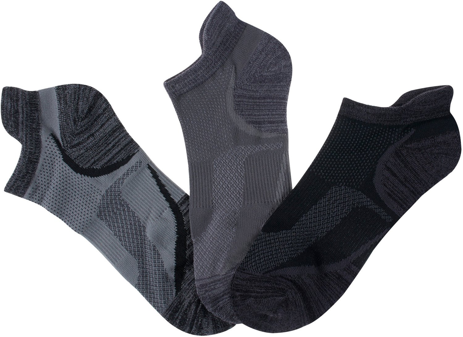 BCG Men's Performance Tab NoShow Socks 3Pack Academy