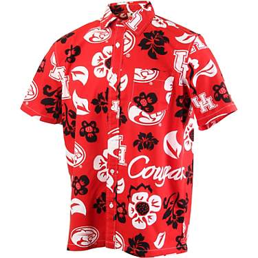 Wes and Willy Men's University of Houston Floral Button Down Shirt                                                              