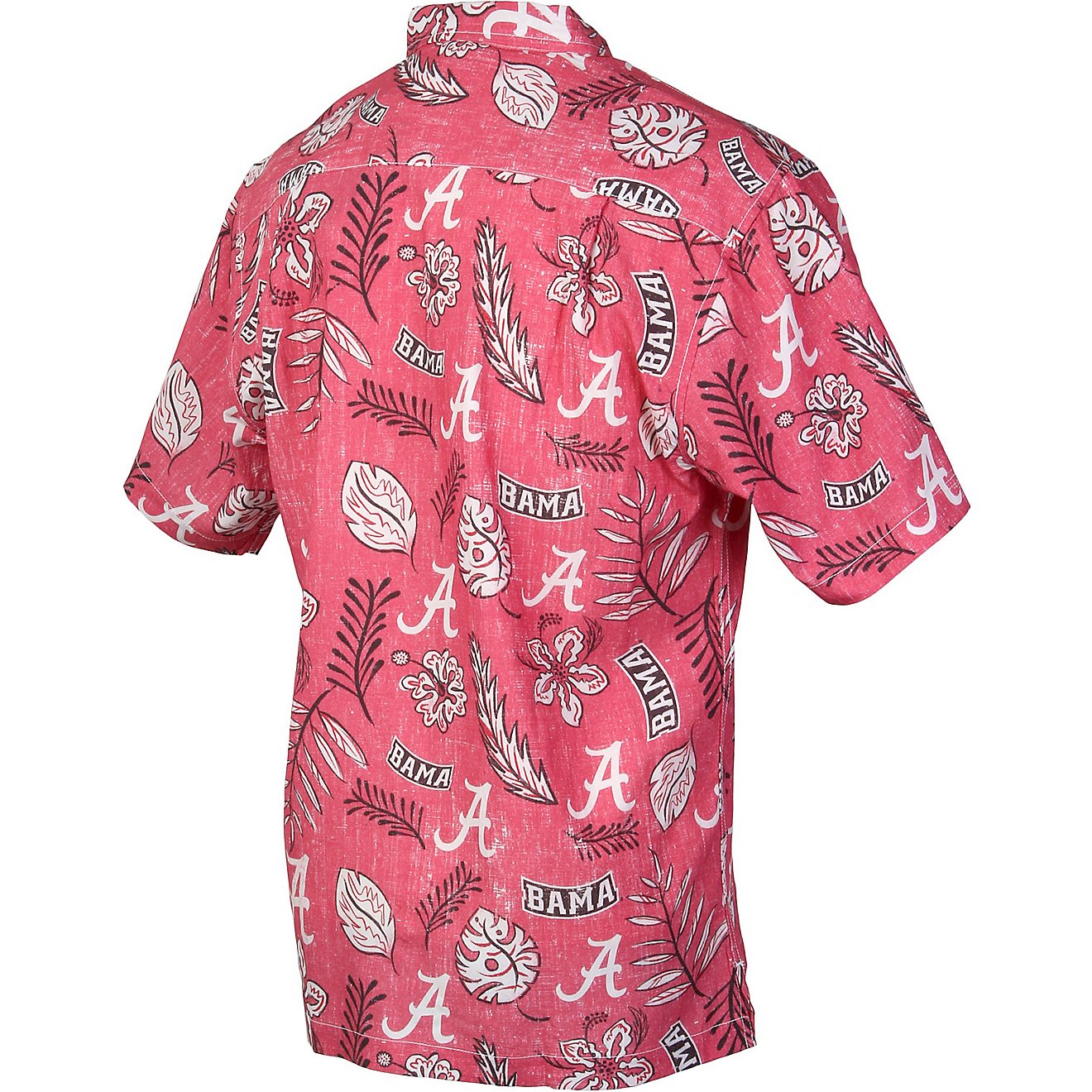 Wes and Willy Men's University of Alabama Vintage Floral Button Down Shirt                                                       - view number 2