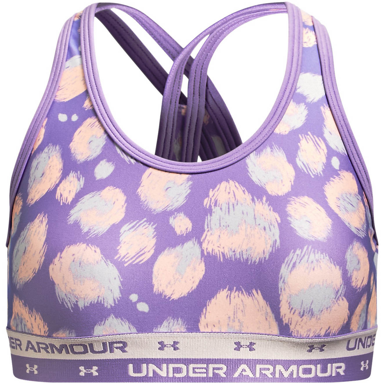 Under Armour Girls' Crossback Printed Sports Bra                                                                                 - view number 1