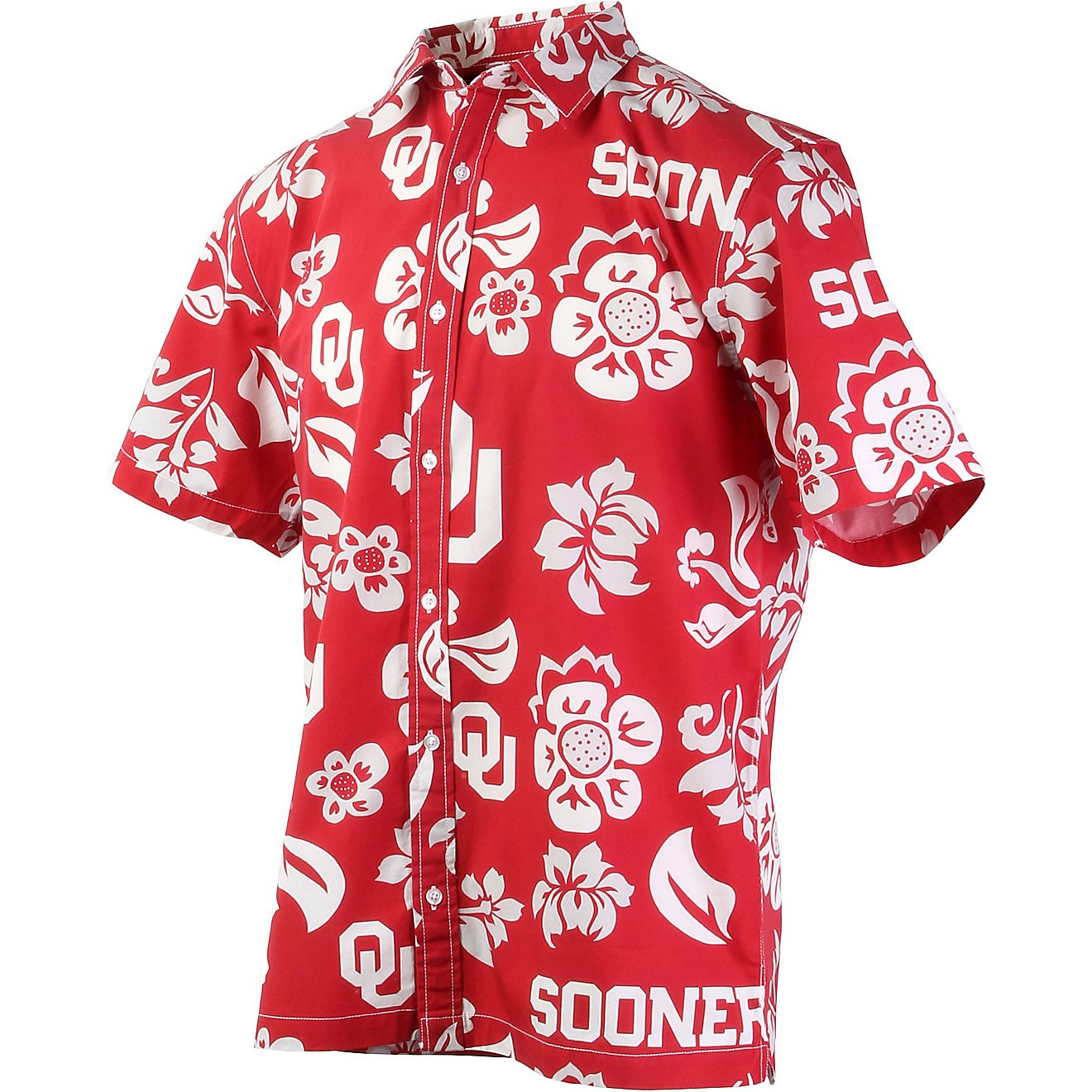 Wes and Willy Men's University of Oklahoma Floral Button Down Shirt                                                              - view number 1
