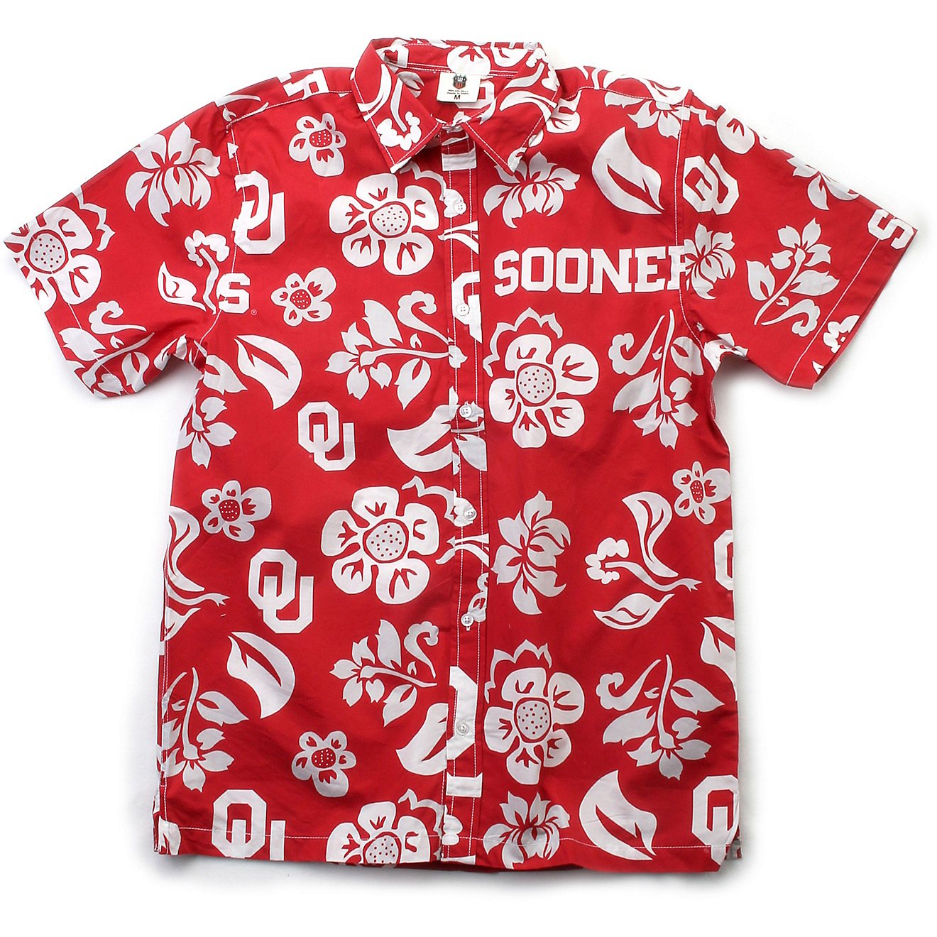 Wes and Willy Men's University of Oklahoma Floral Button Down Shirt                                                              - view number 3