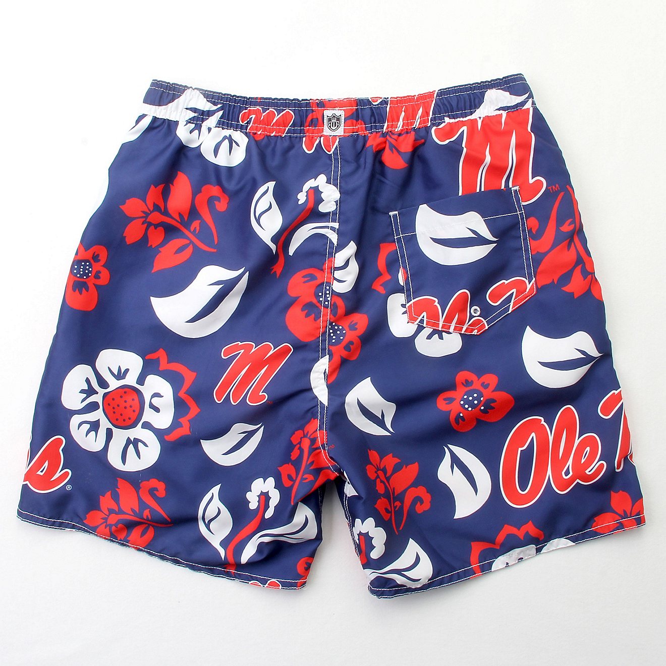Wes and Willy Men's University of Mississippi Vintage Floral Swim Trunks                                                         - view number 4