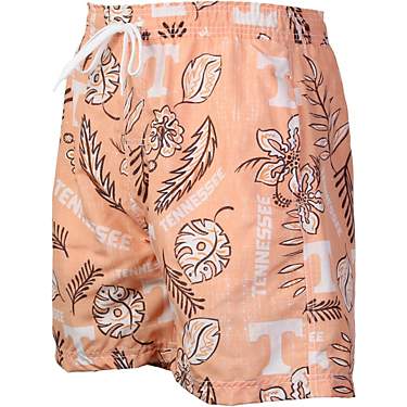 Wes and Willy Men's University of Tennessee Vintage Floral Swim Trunks                                                          