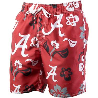 Wes and Willy Men's University of Alabama Floral Swim Trunks                                                                    