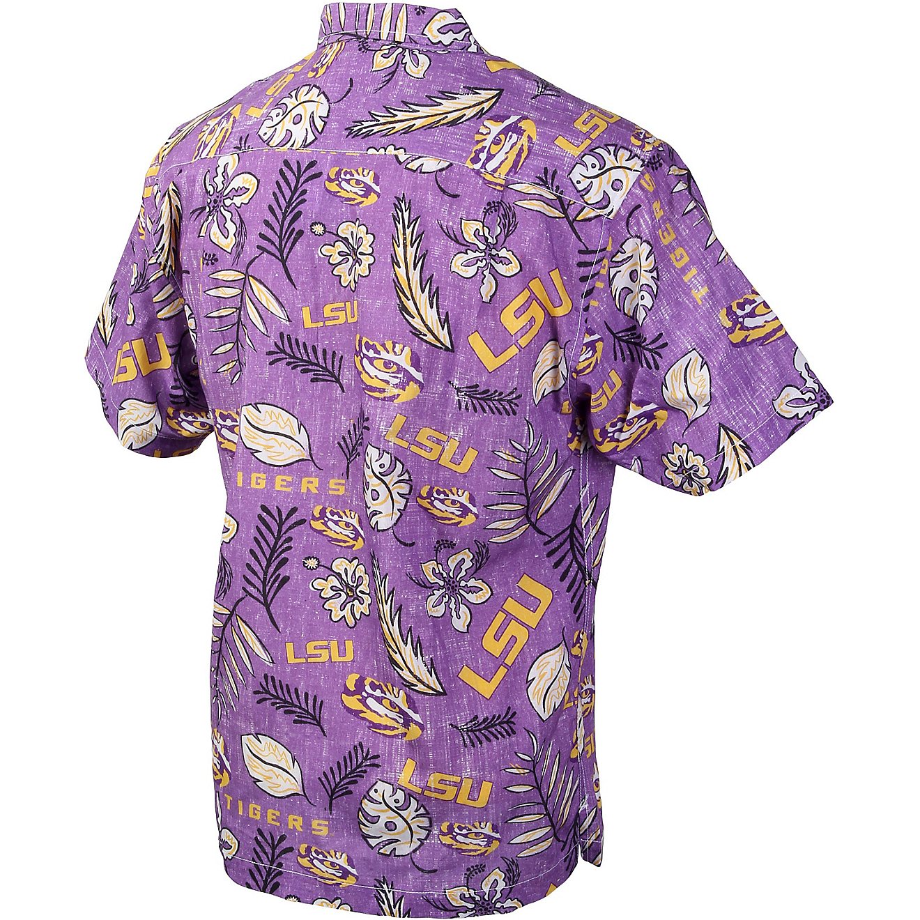Wes and Willy Men's Louisiana State University Vintage Floral Button Down Shirt                                                  - view number 2