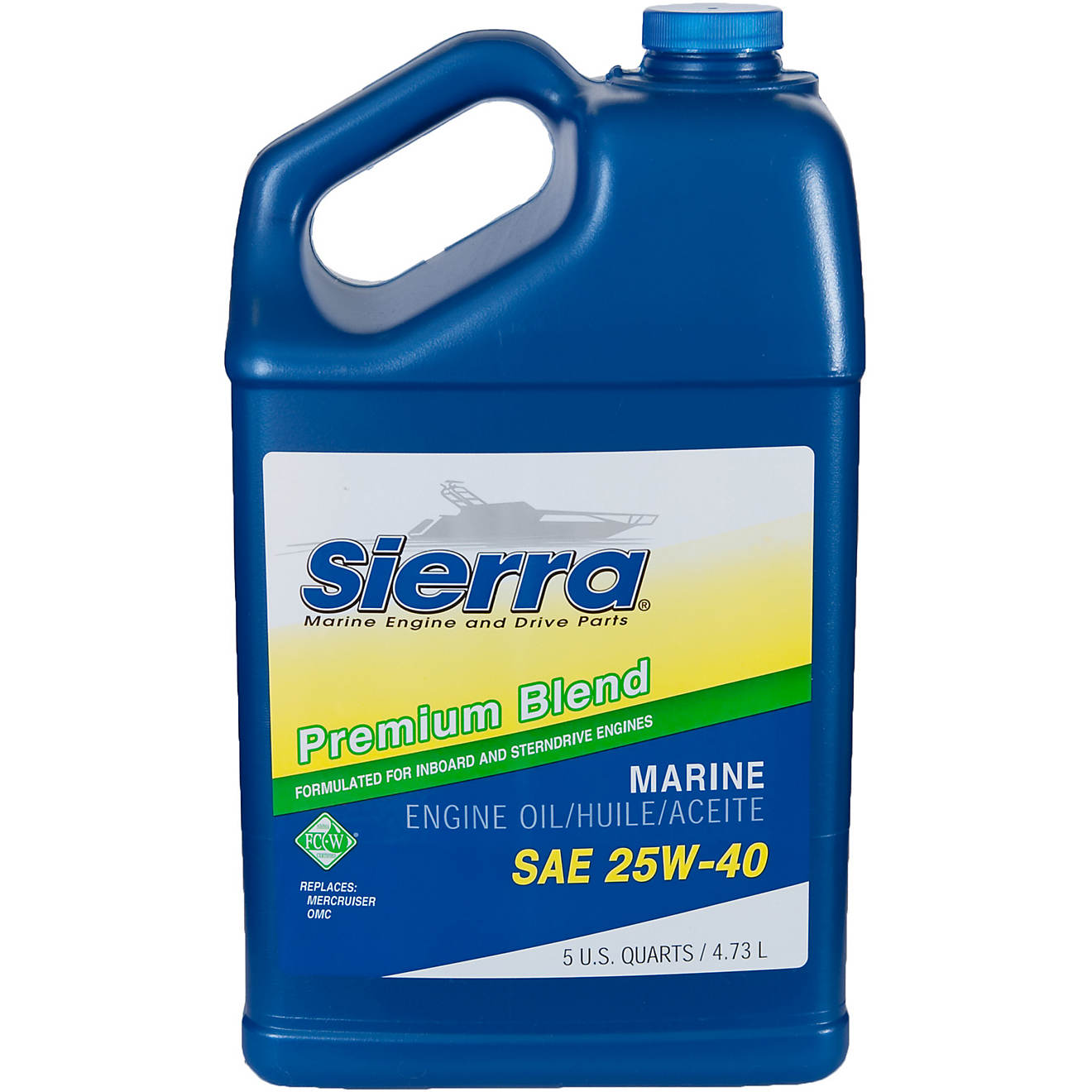 Sierra FC-W 25W-40 Premium Blend 5 gal 4-Stroke Stern Drive Oil                                                                  - view number 1
