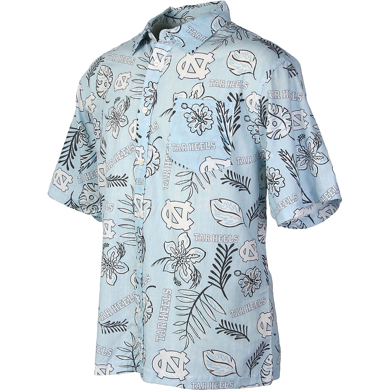 Wes and Willy Men's University of North Carolina Vintage Floral Button Down Shirt                                                - view number 1