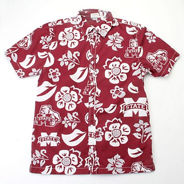 Wes and Willy Men's Mississippi State University Floral Button Down Shirt