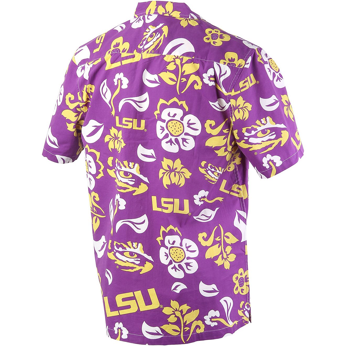 Wes and Willy Men's Louisiana State University Floral Button Down Shirt                                                          - view number 2
