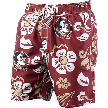 Wes and Willy Men's Florida State University Floral Swim Trunks                                                                 