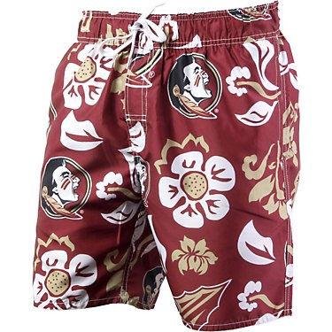 Wes and Willy Men's Florida State University Floral Swim Trunks
