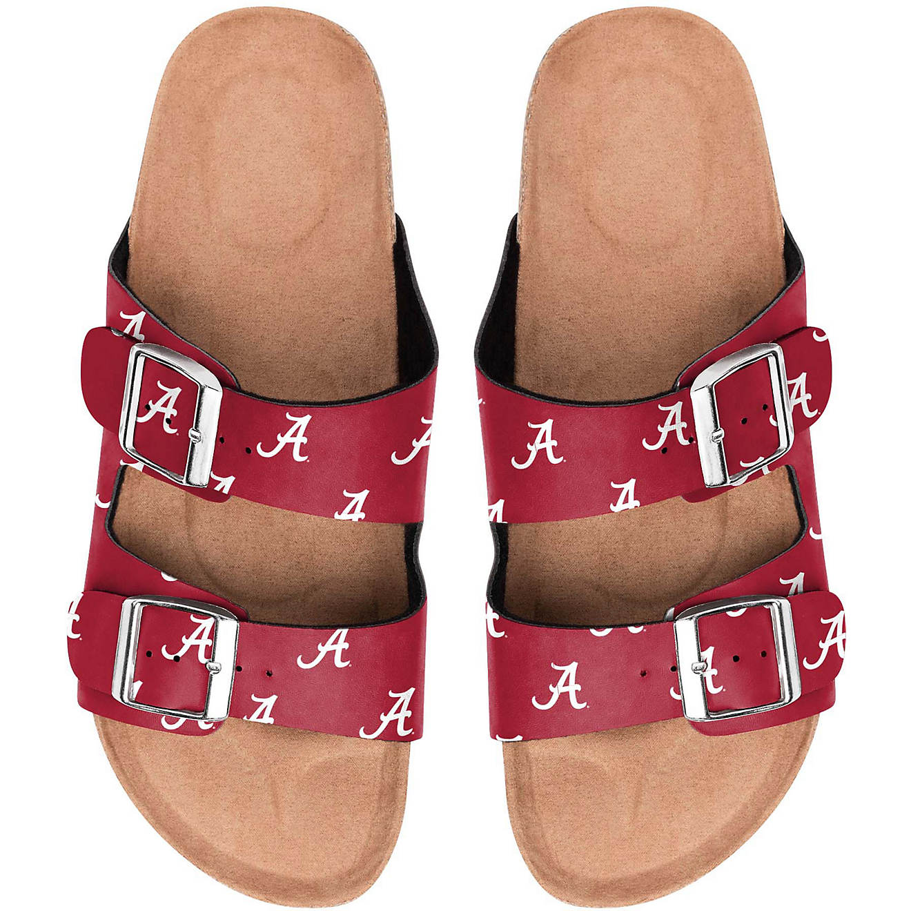 FOCO Women's University of Alabama Mini Print Double Buckle Sandals                                                              - view number 1