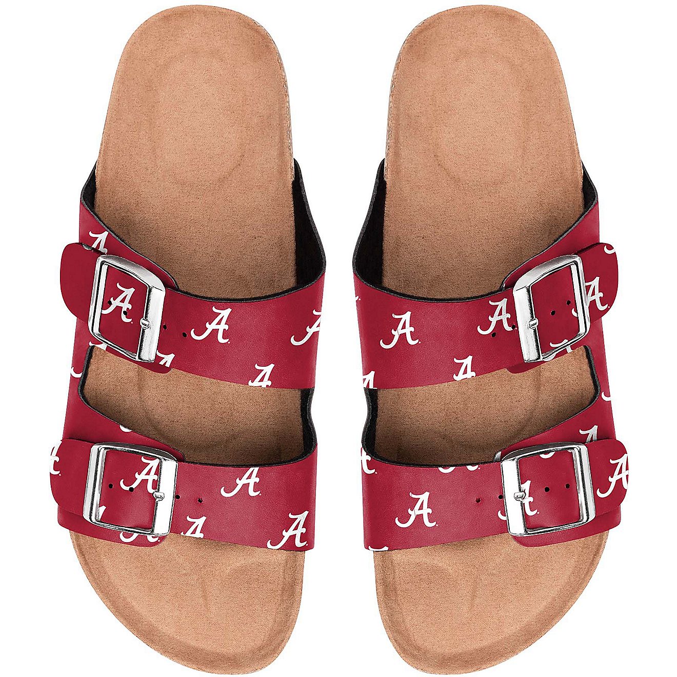 FOCO Women's University of Alabama Mini Print Double Buckle Sandals                                                              - view number 1