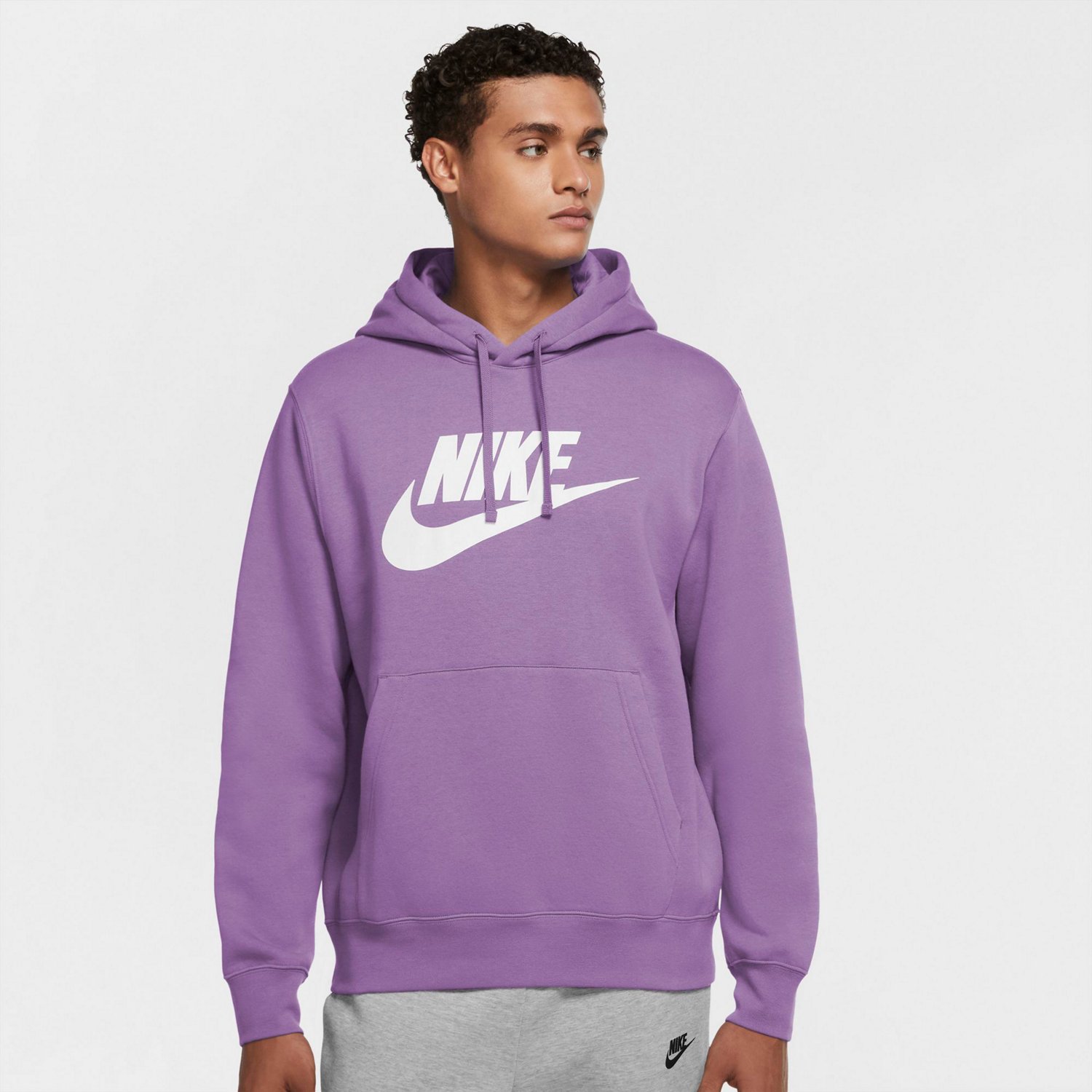 nike men's sportswear club bb script hoodie