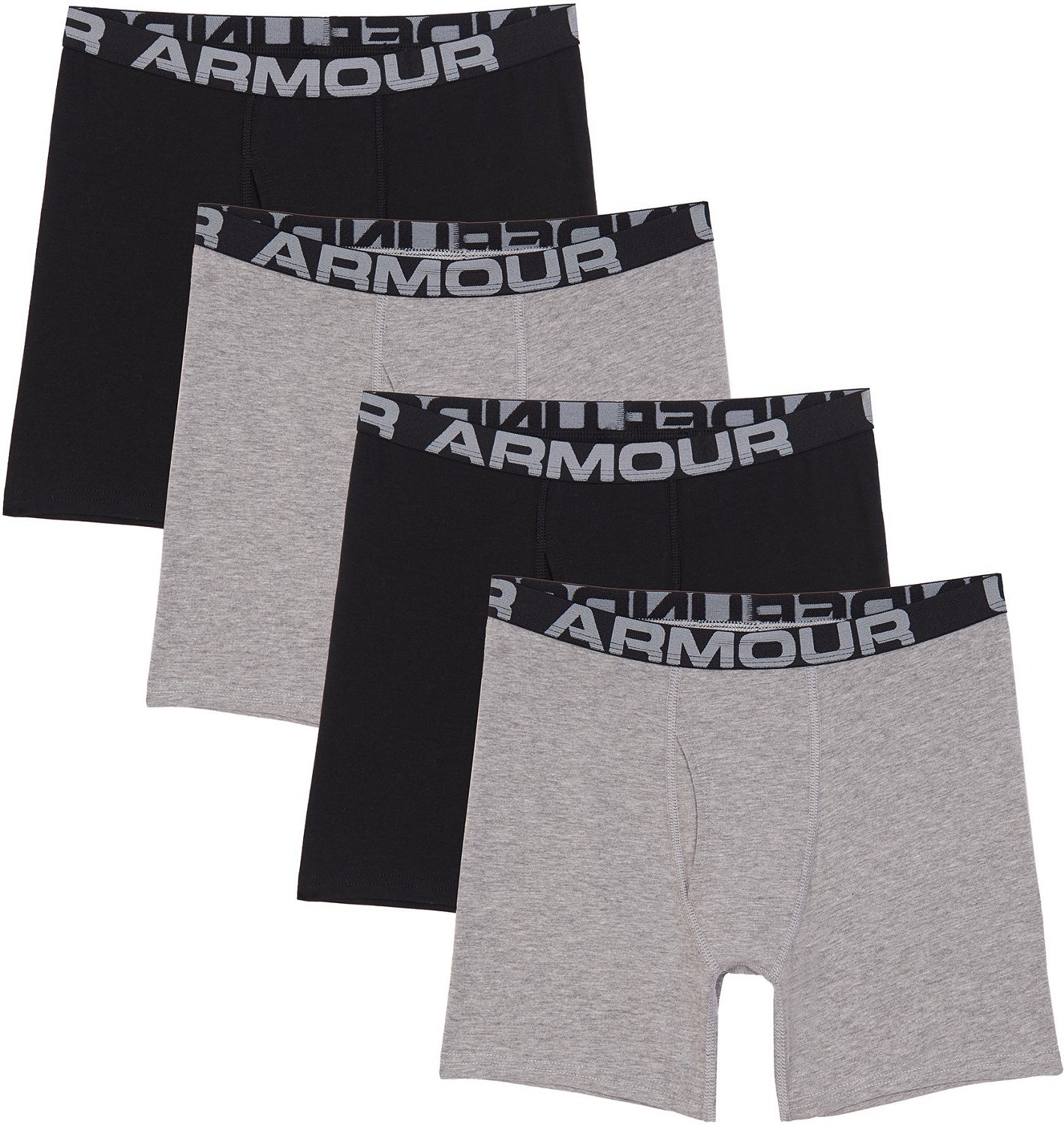 Under Armour Boys' Core Cotton Boxer Briefs 4-Pack | Academy