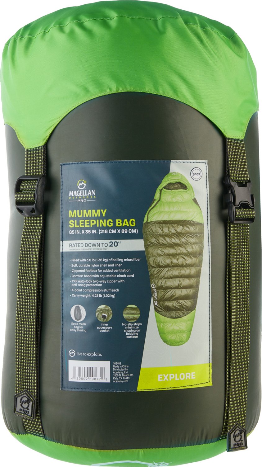 Magellan Outdoors Pro 20°F Mummy Sleeping Bag Academy