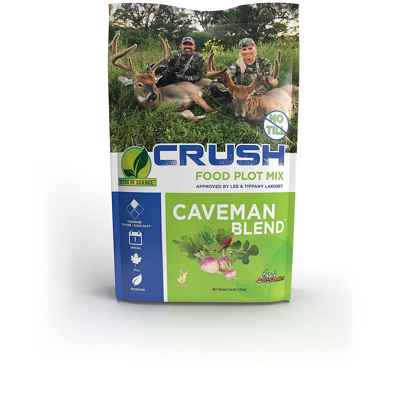 Ani-Logics Crush Caveman Crush Blend Deer Food Plot Brassica Seed Blend 3.5 lb Bag                                               - view number 1