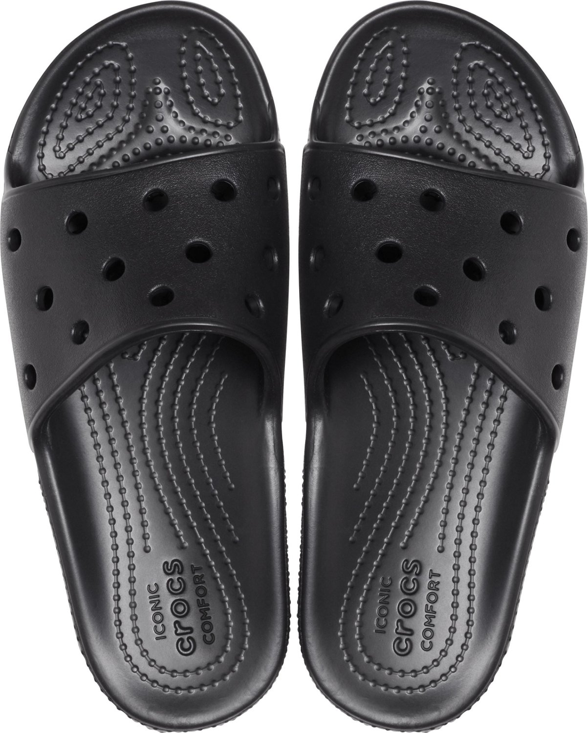 black croc slides