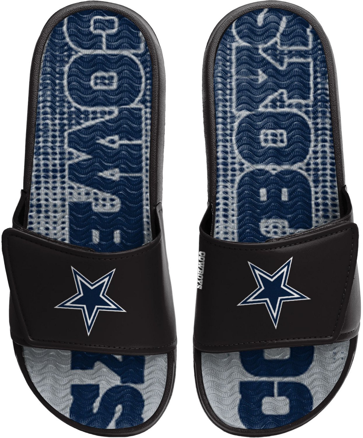 FOCO Youth Dallas Cowboys Gradient Wordmark Gel Slides | Academy