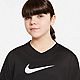 Nike Girls' Dri-FIT Leg Extended Size Graphic V-neck Training T-shirt                                                            - view number 3 image