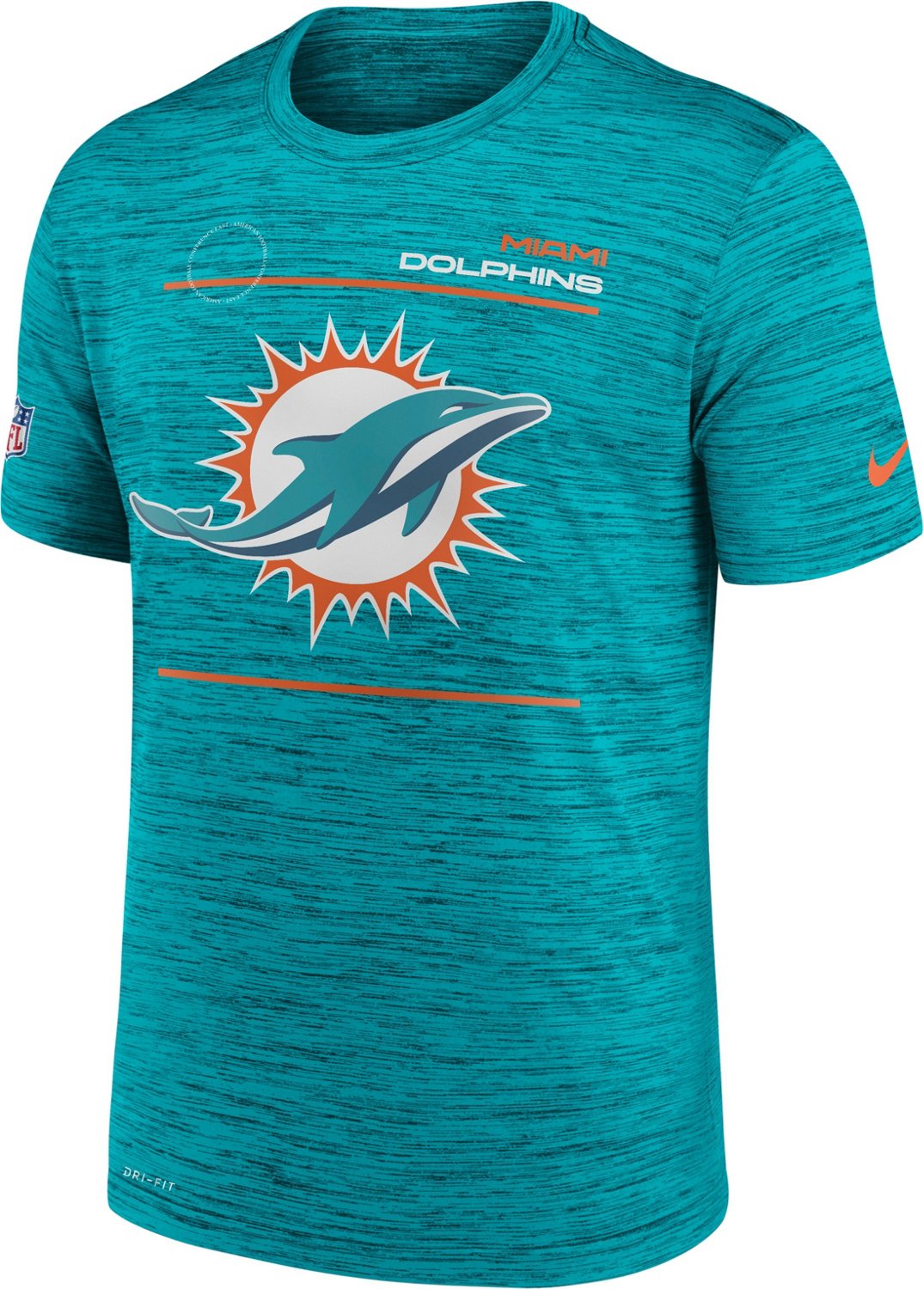 Nike Men's Miami Dolphins Velocity Sideline Graphic T-shirt | Academy
