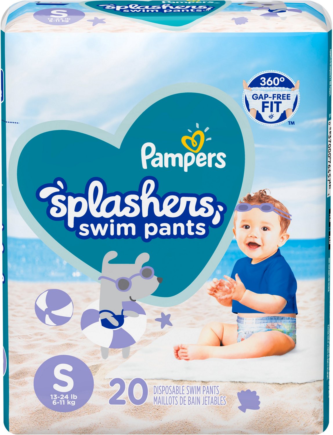Pampers Infants' Splashers Jumbo Swim Diapers 20Pack Academy