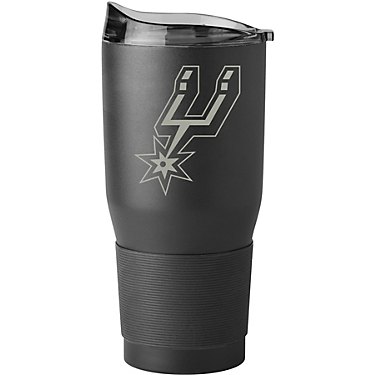 Logo San Antonio Spurs 30 oz Gunmetal Black Powder Coat Tumbler
