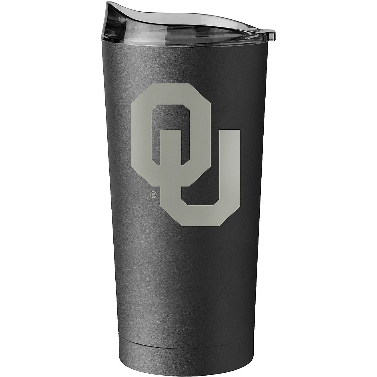 Logo University of Oklahoma 20 oz Gunmetal Black Powder Coat Tumbler                                                             - view number 1