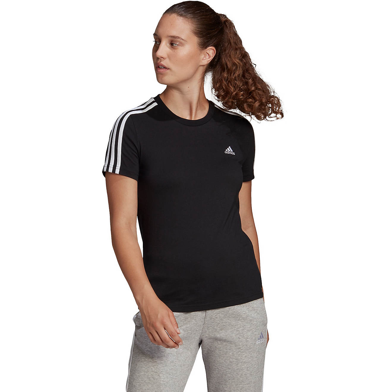 adidas Women's Future Icons 3 Stripes Short Sleeve T-shirt                                                                       - view number 1