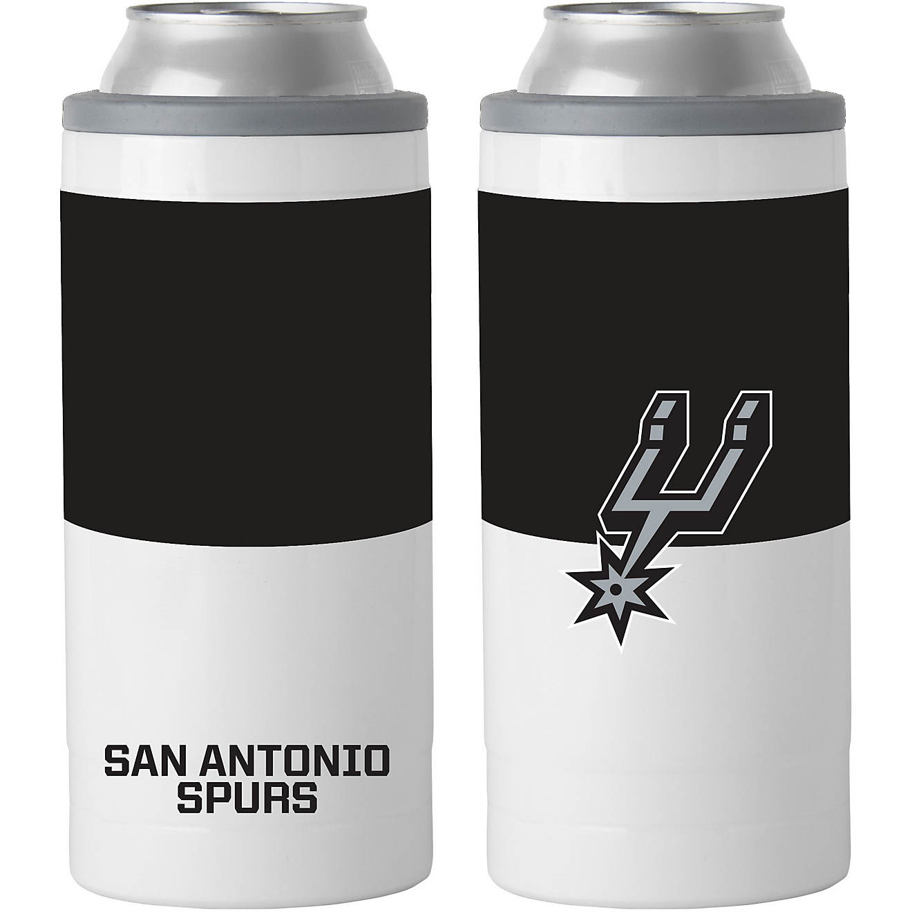 Logo San Antonio Spurs Colorblock 12 oz Slim Can Coolie                                                                          - view number 1