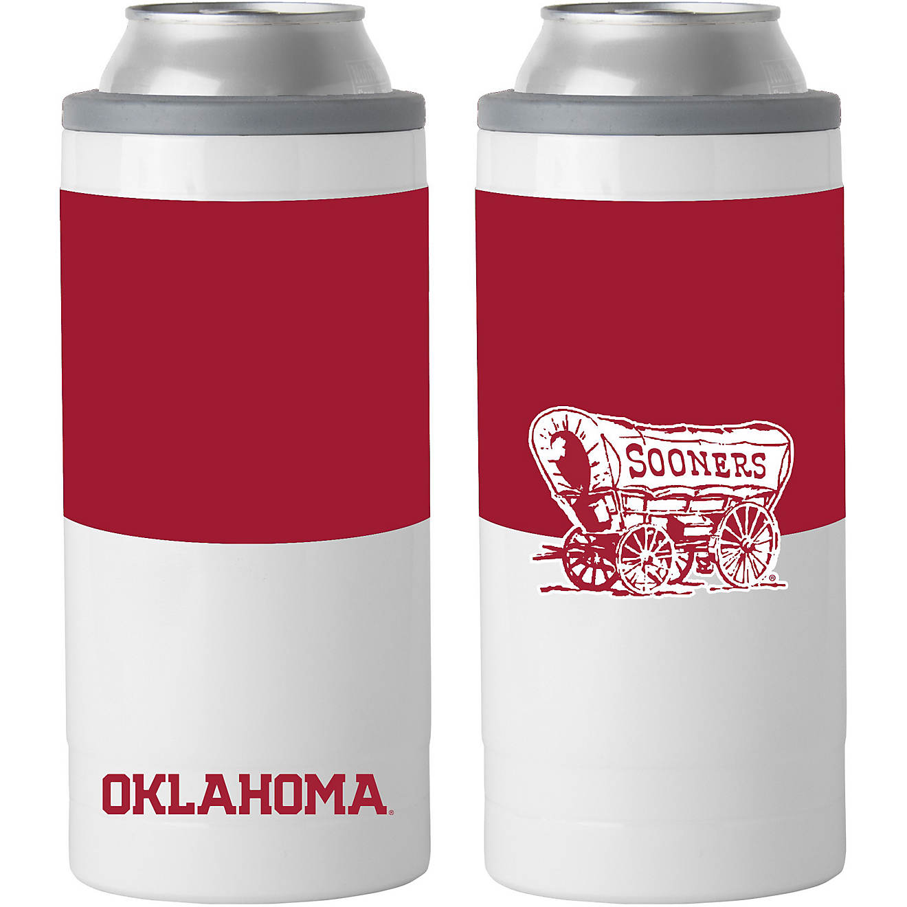 Logo University of Oklahoma Colorblock 12 oz Slim Can Coolie                                                                     - view number 1