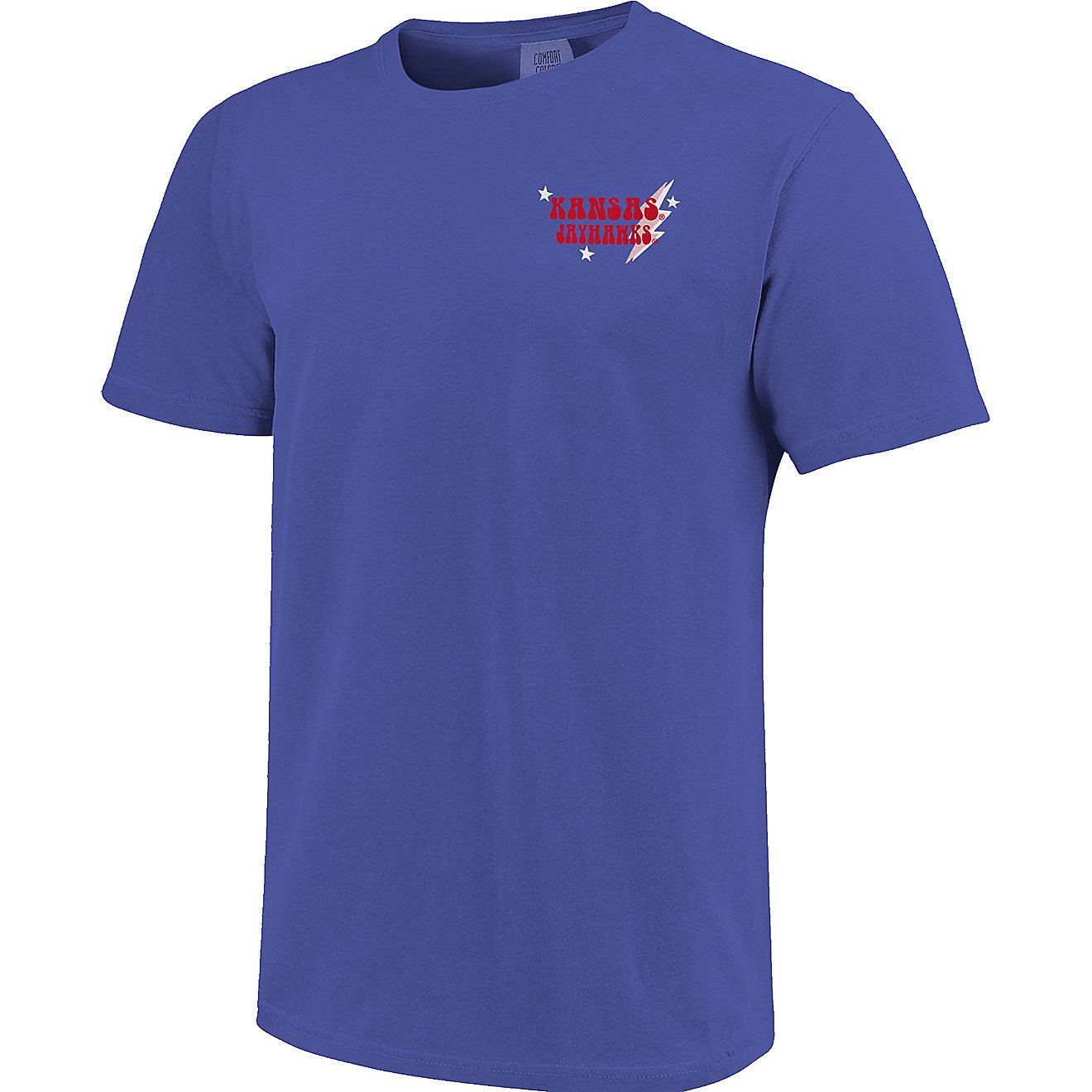 Image One Women's University of Kansas Comfort Color Groovy Overlay Short Sleeve T-shirt                                         - view number 3