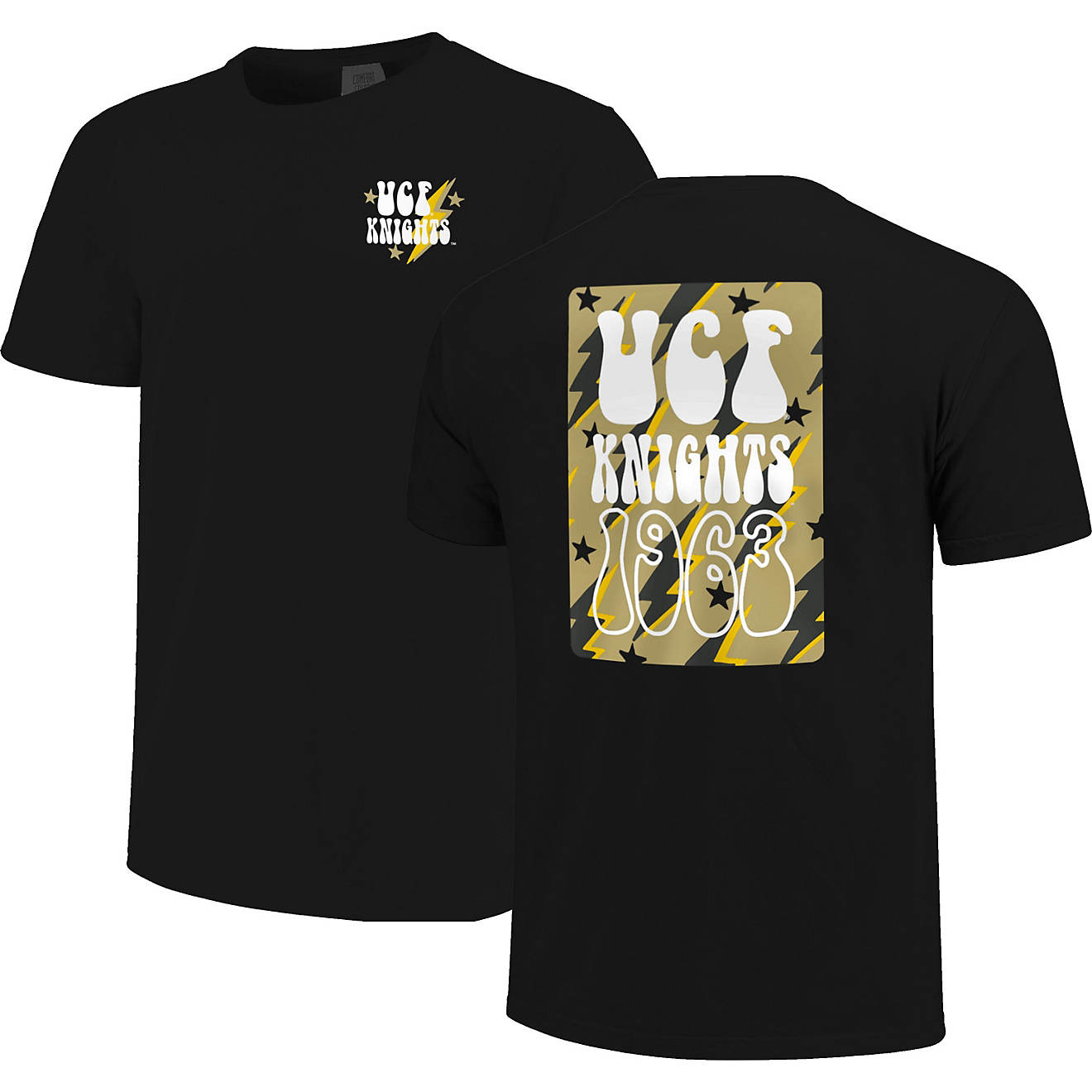 Image One Women's University of Central Florida Comfort Color Groovy Overlay Short Sleeve T-shirt                                - view number 1