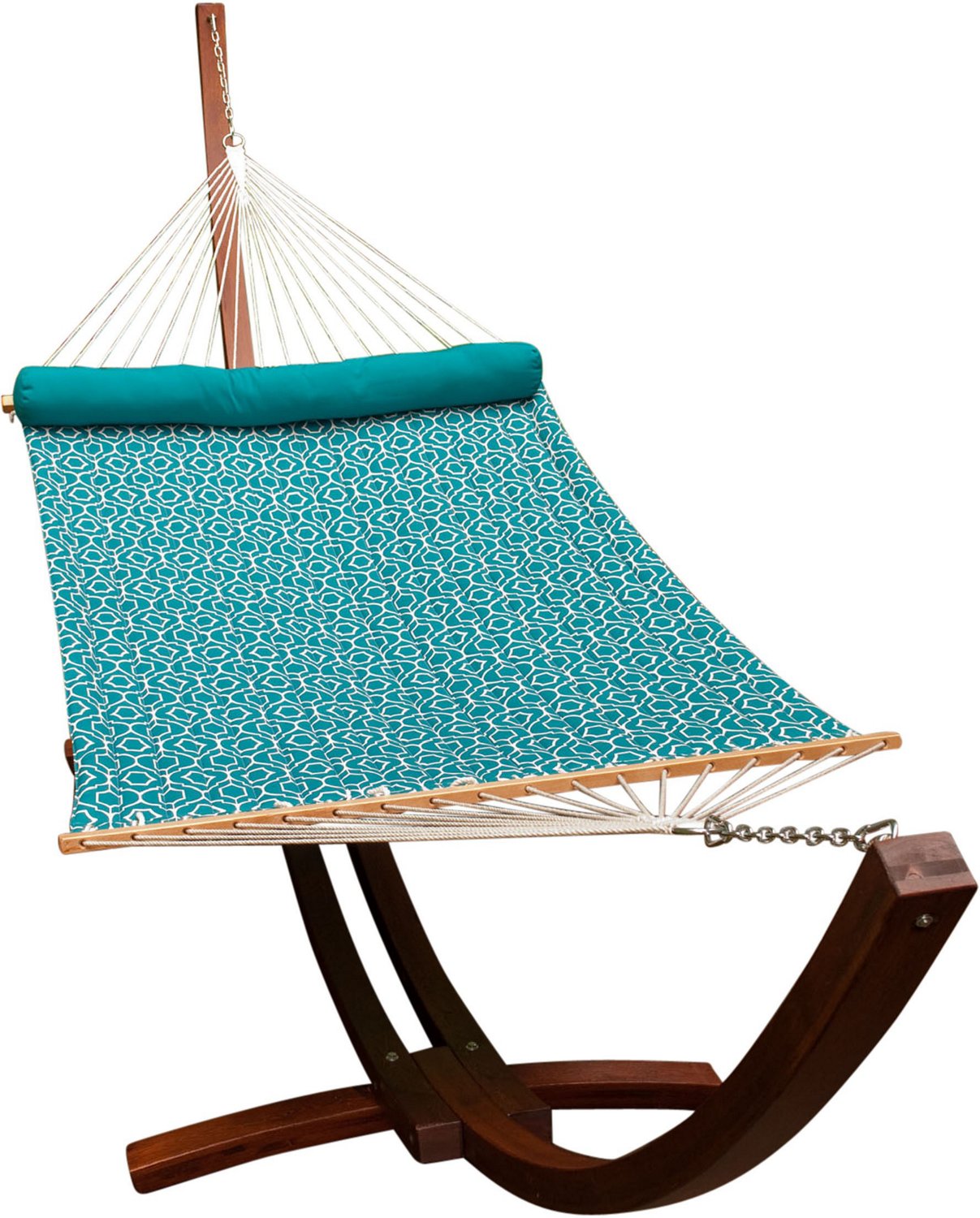 Algoma 12 Foot Wood Arc Frame With Quilted Hammock And Pillow Academy