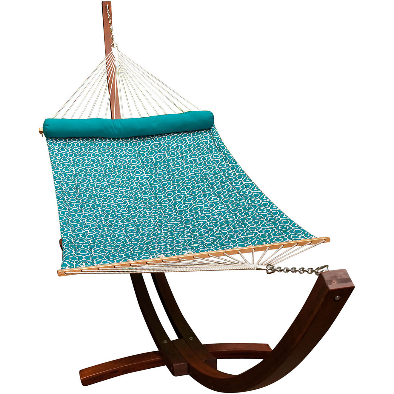Algoma 12-Foot Wood Arc Frame with Quilted Hammock and Pillow                                                                    - view number 1