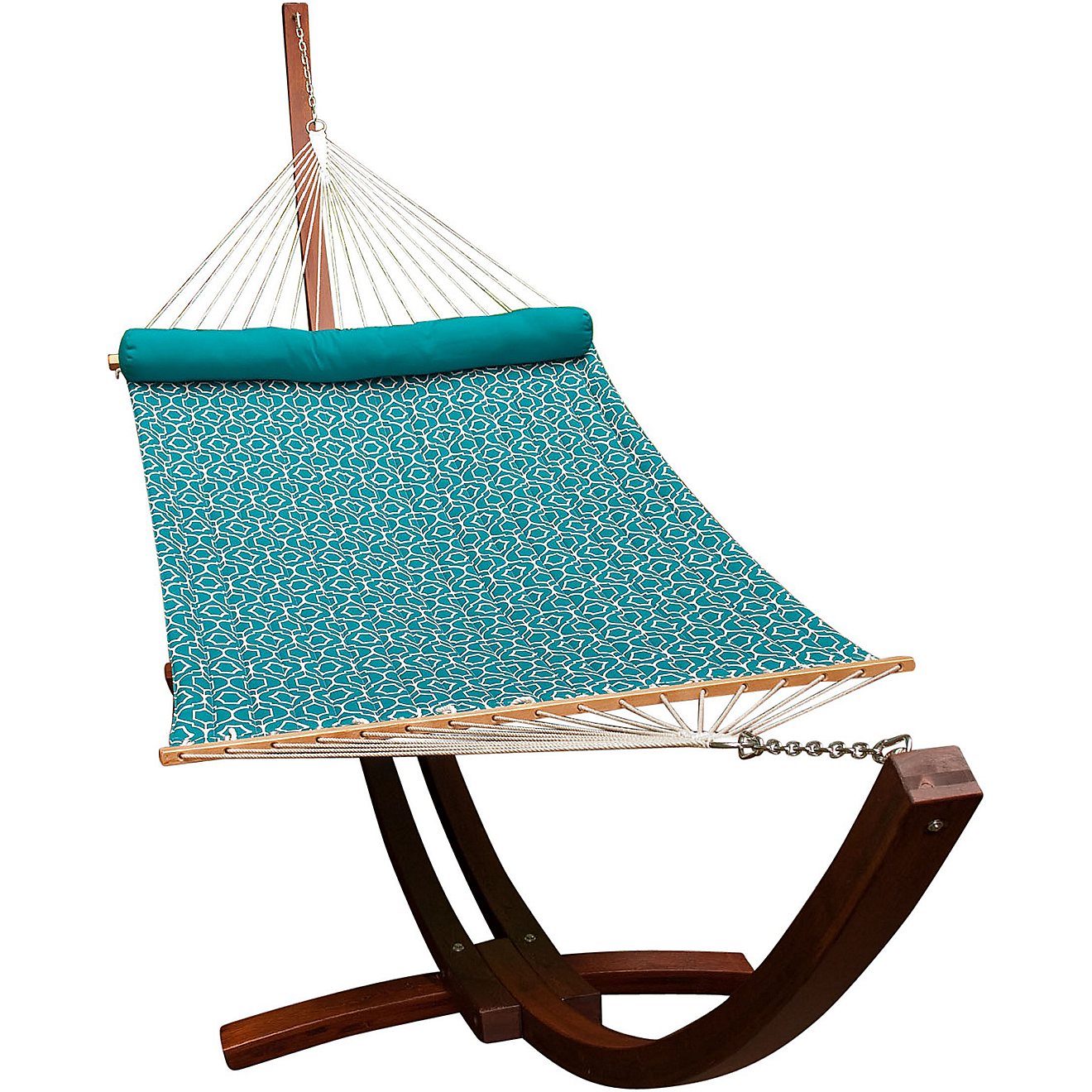 Algoma 12-Foot Wood Arc Frame with Quilted Hammock and Pillow                                                                    - view number 1