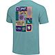 Image One Women's Louisiana State University Comfort Color Spring Blocks Short Sleeve T-shirt                                    - view number 2 image
