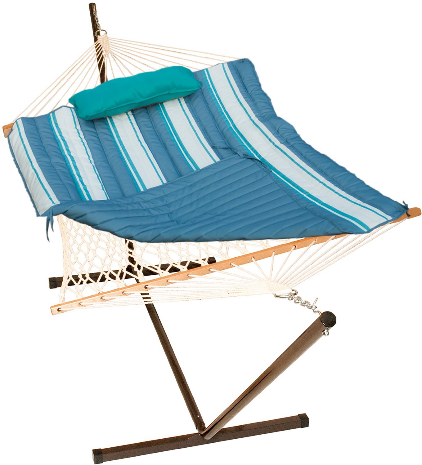 Algoma Cotton Rope Hammock Stand, Pad and Pillow Combination Academy
