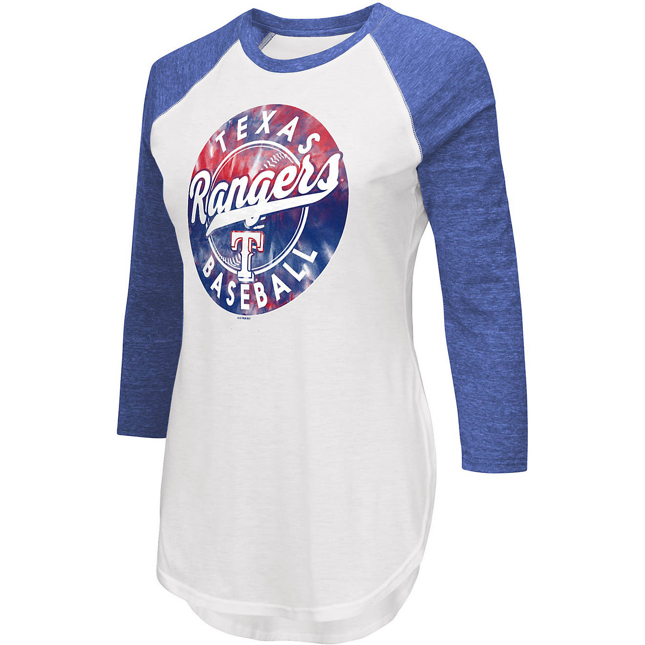 G-III for Her Women's Texas Rangers Tie Dye Raglan T-Shirt                                                                       - view number 1