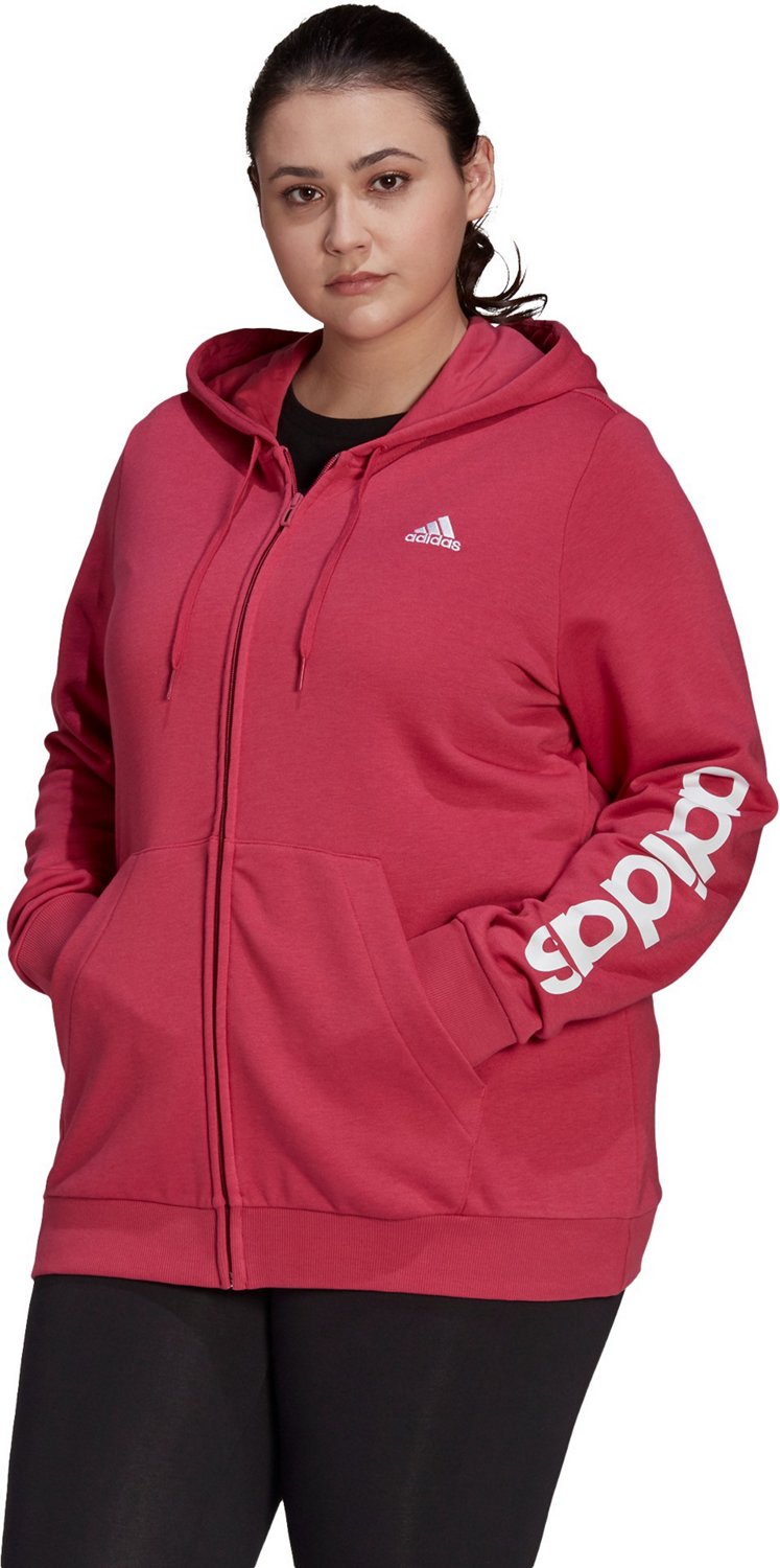 adidas women's essentials linear full zip fleece hoodie