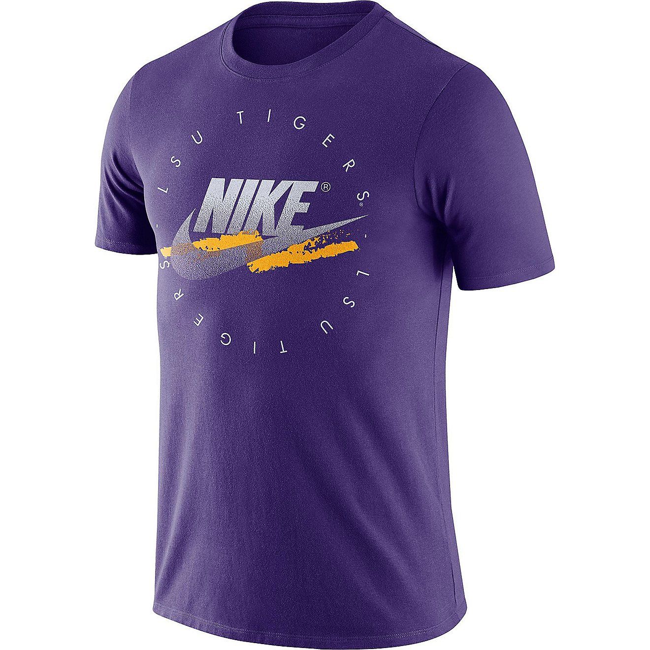 Nike Men's Louisiana State University SU DNA HBR Short Sleeve T-shirt                                                            - view number 1