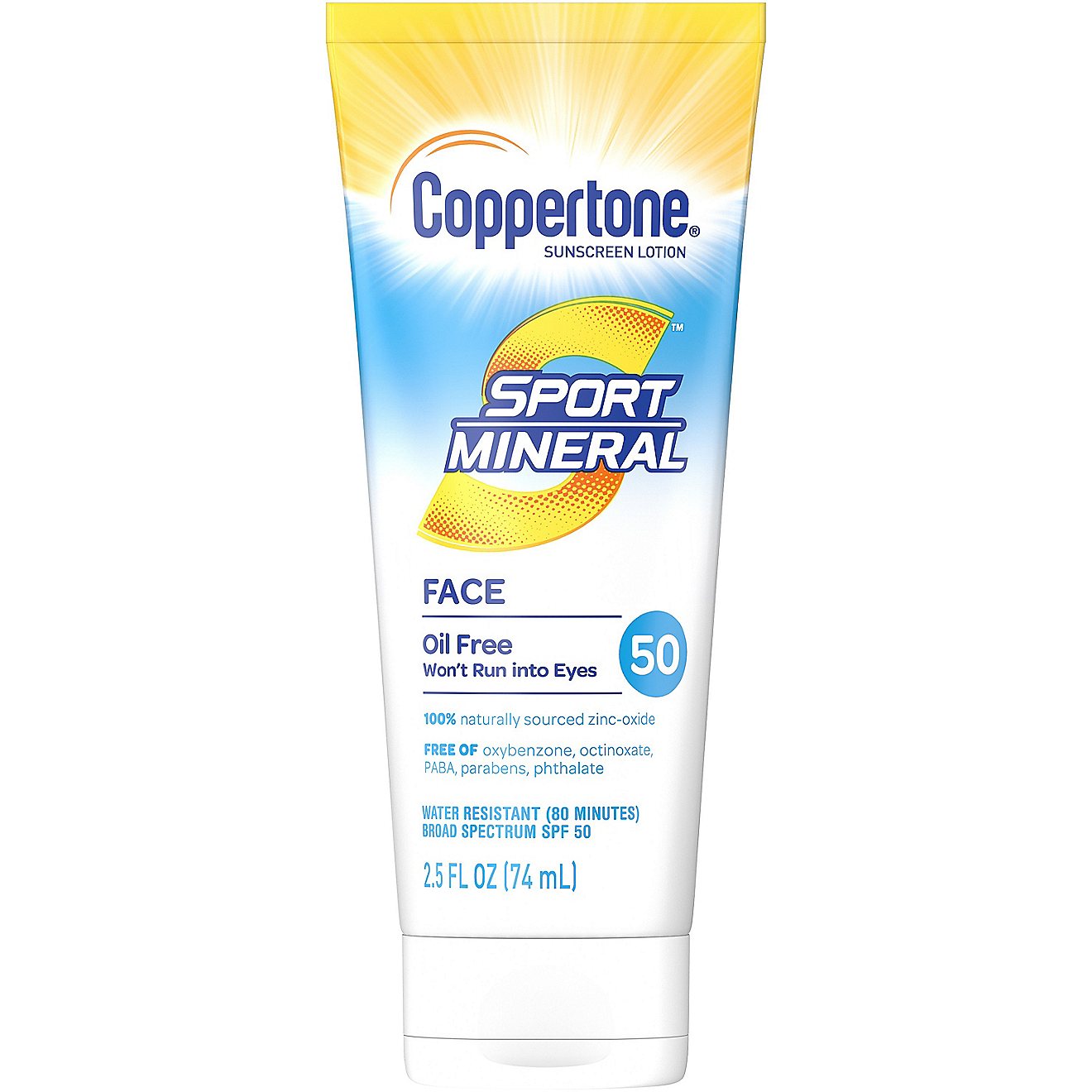 Coppertone SPF50 Mineral 2.5 oz Face Sunscreen Lotion                                                                            - view number 1