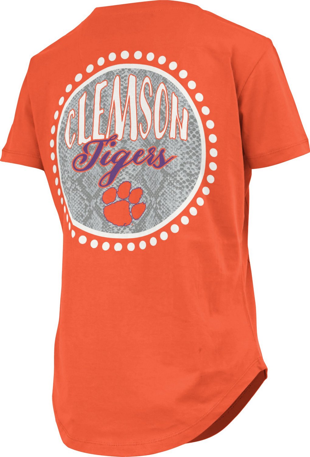 Three Square Women's Clemson University Curly Viper Graphic Tshirt