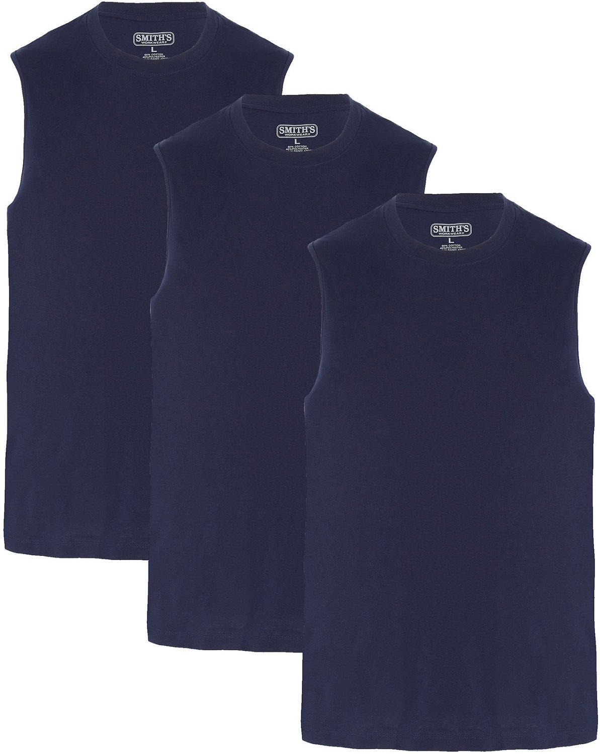 Smith's Workwear Men's Cotton Muscle Tank Tops 3-Pack | Academy