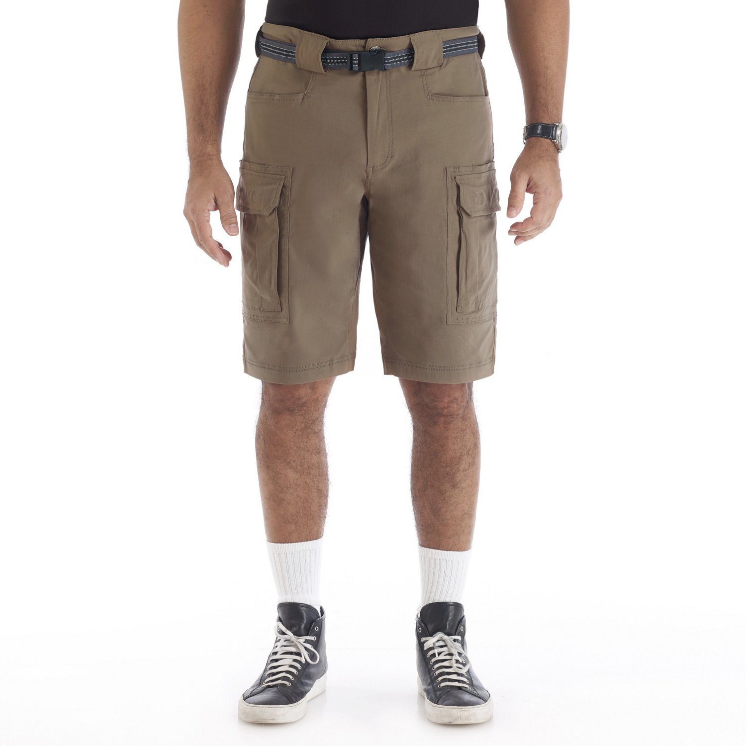 Smith's Workwear Men's Belted Stretch Performance Cargo Shorts Academy