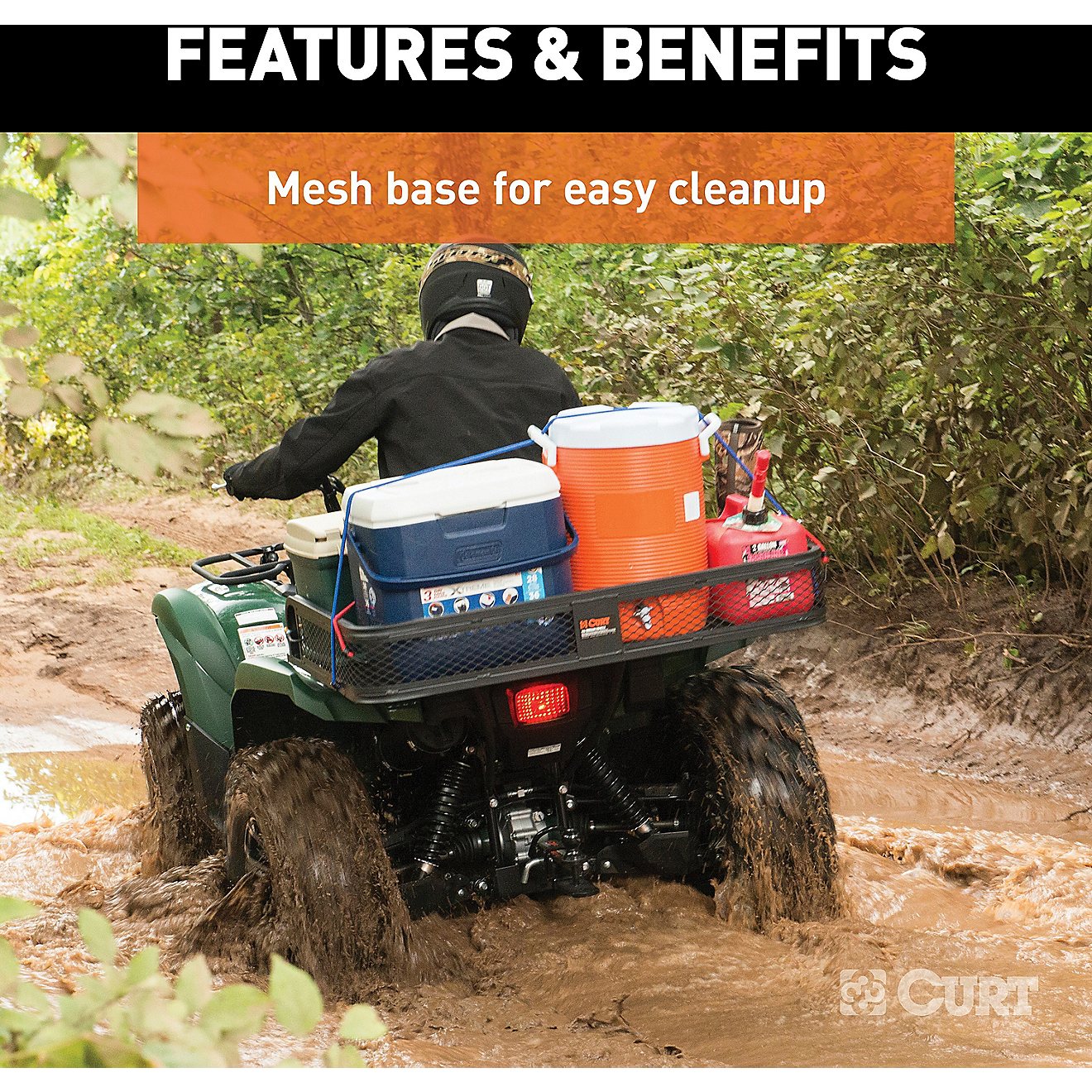 CURT 41 in x 26 in Universal ATV Cargo Carrier                                                                                   - view number 8