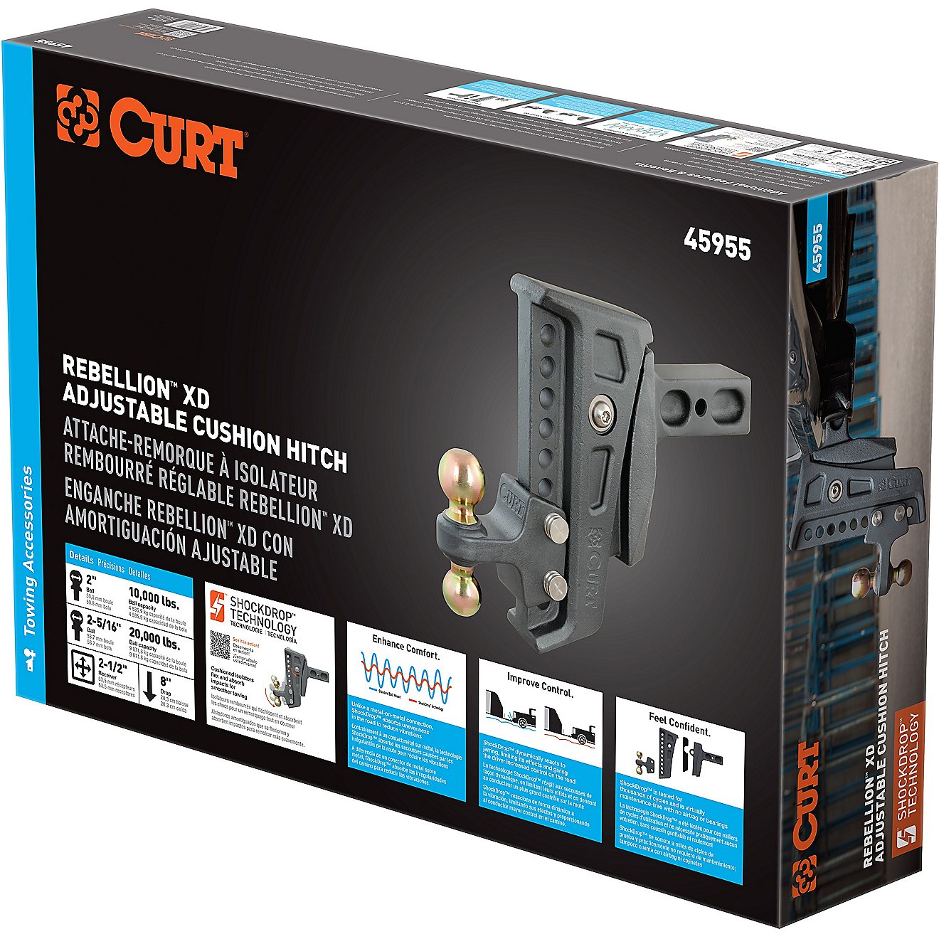 CURT Rebellion XD 20,000 lb Adjustable Cushion Hitch Mount                                                                       - view number 2